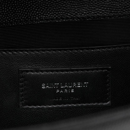 Saint Laurent Grain De Poudre Large Classic Monogram Kate Satchel Black 6 of 7