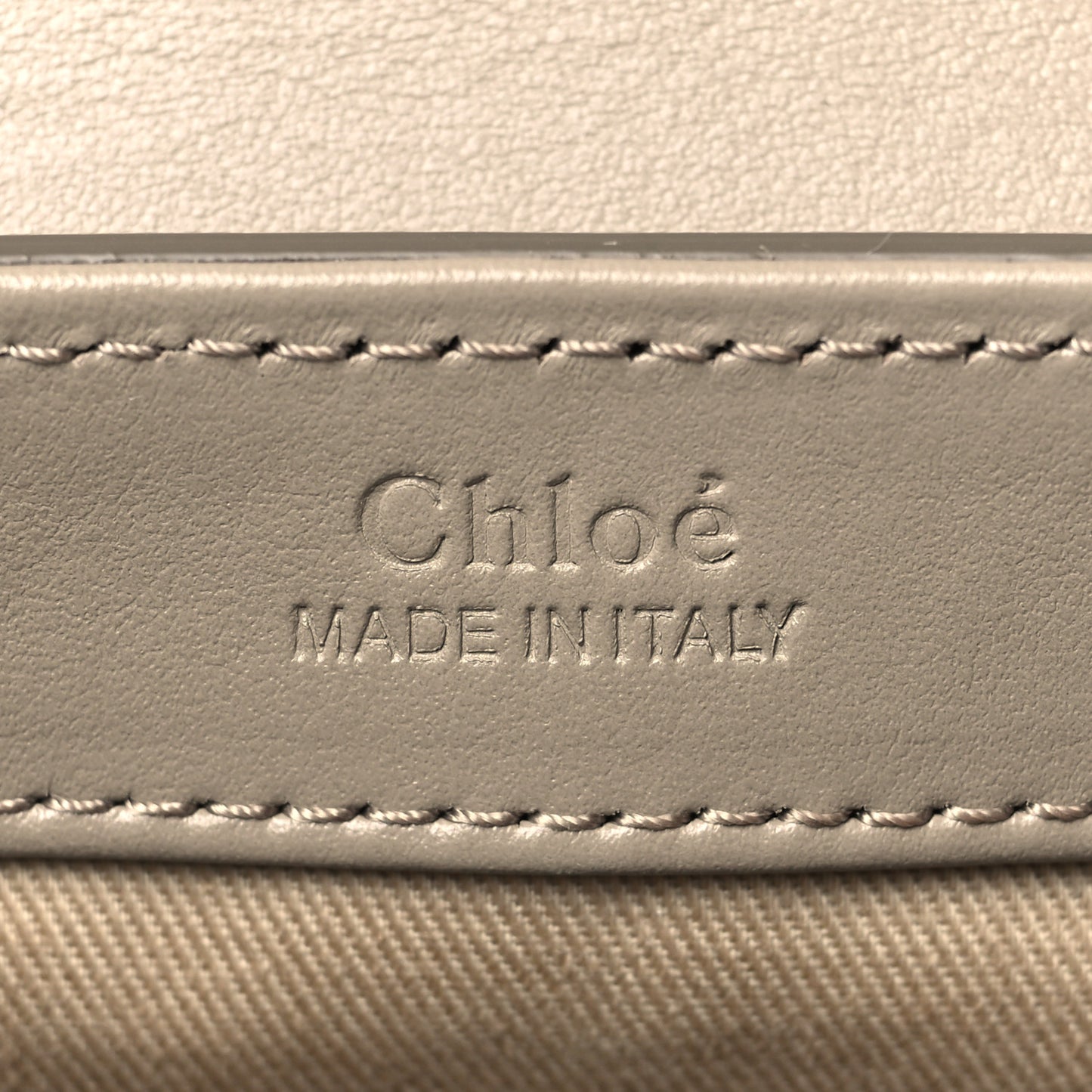 Shiny Calfskin Suede Mini C Double Carry Motty Grey