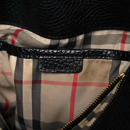 Burberry London Grainy Calfskin Medium Cale Hobo Black 8 of 27