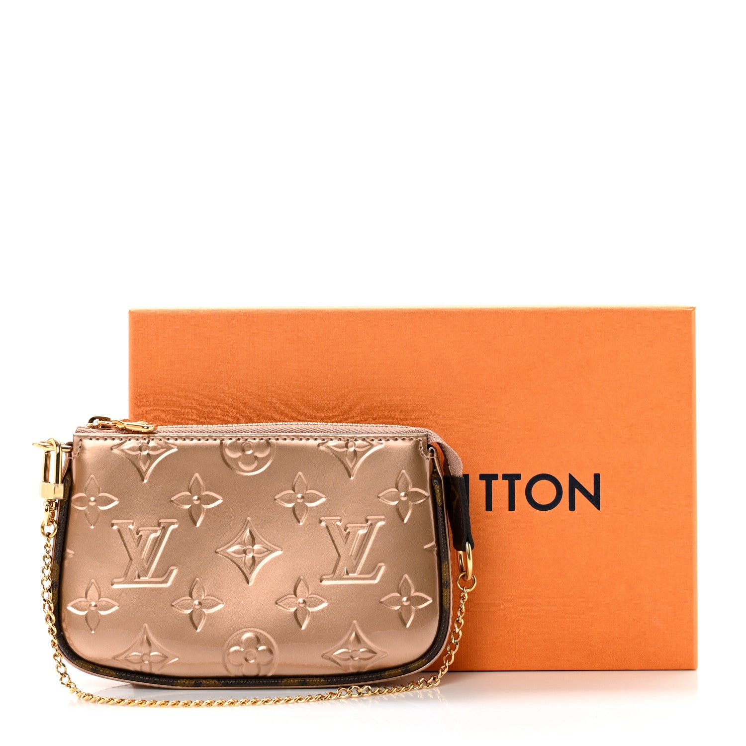 Louis Vuitton Metallic Vernis Mini Pochette Accessories Rose Gold 6 of 6
