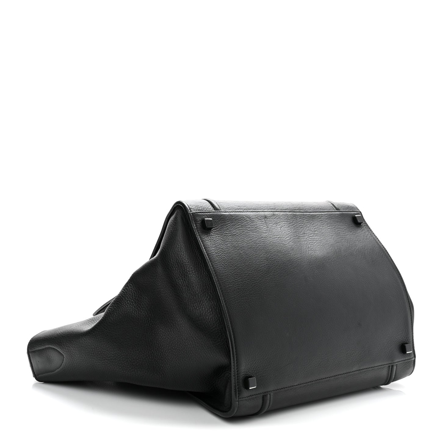Grained Calfskin Medium Phantom Luggage Black