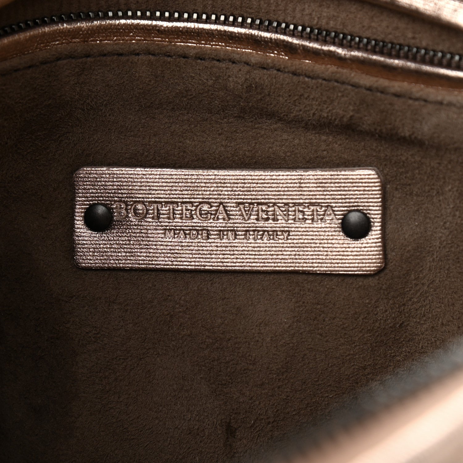 Bottega Veneta Metallic Grosgrain Intrecciato Nodini Crossbody Messenger Copper 6 of 9