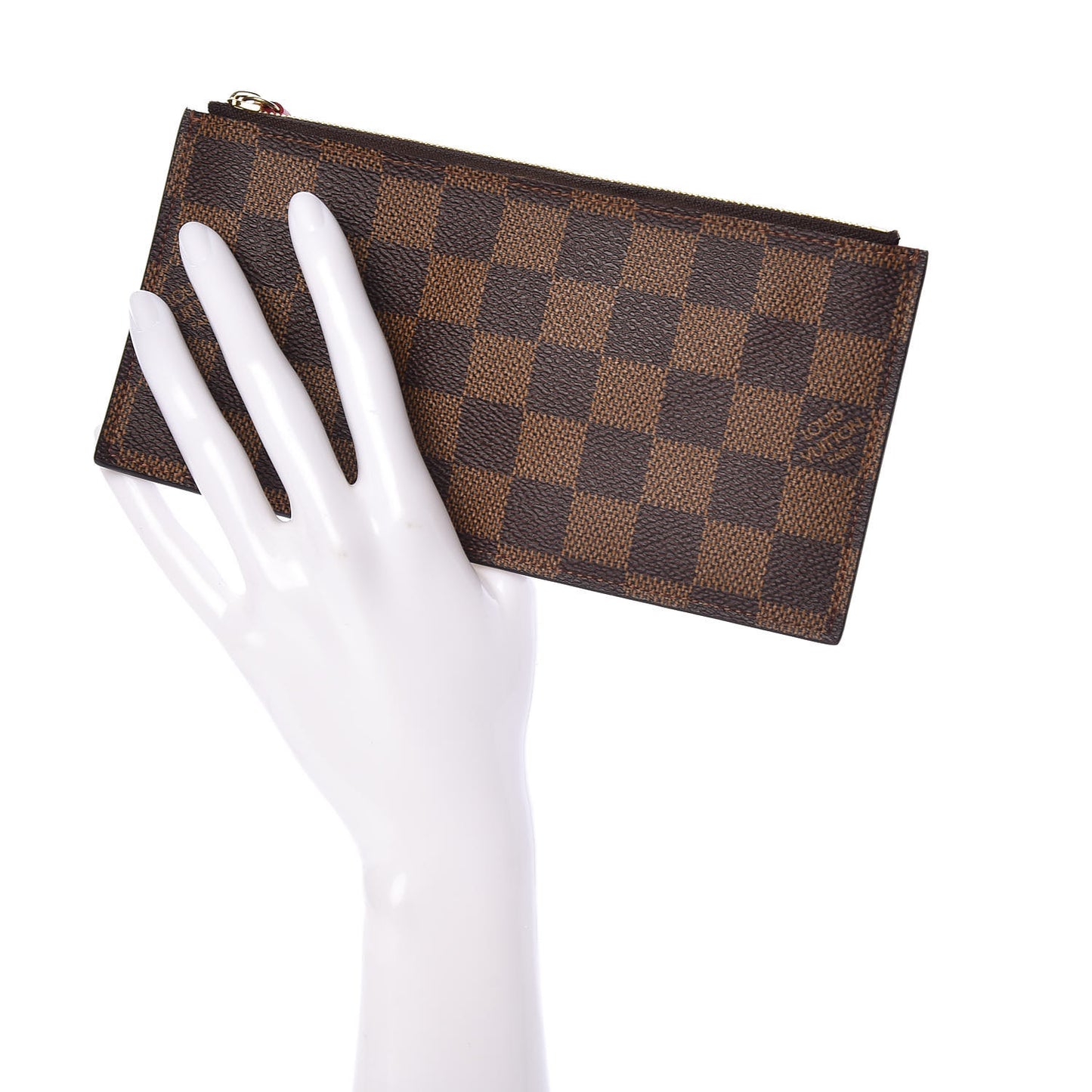 Damier Ebene Felicie Chain Wallet Zippered Insert