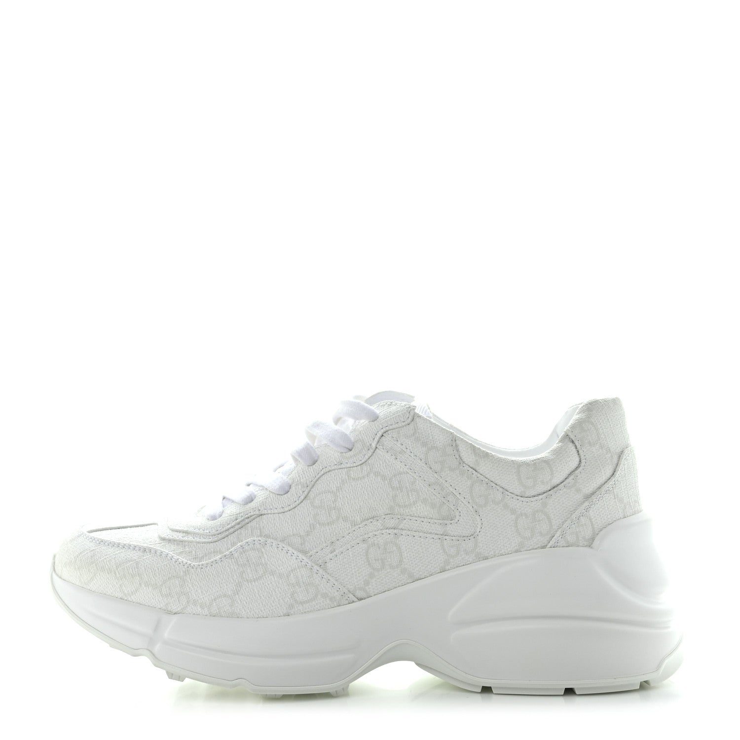 Gucci GG Supreme Monogram Womens Rhyton Sneakers 36 White 1 of 9