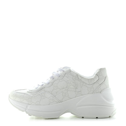 Gucci GG Supreme Monogram Womens Rhyton Sneakers 36 White 1 of 9