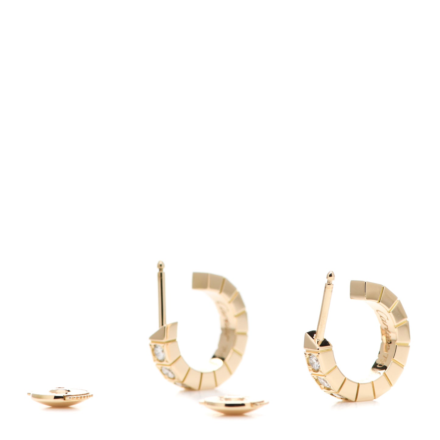 18K Yellow Gold Diamond Lanieres Earrings