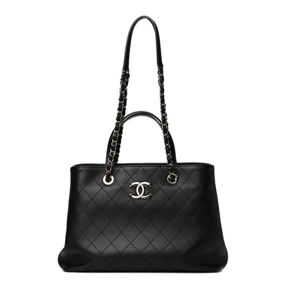 Chanel Calfskin Large Serial Shopper Tote Black 1 of 11