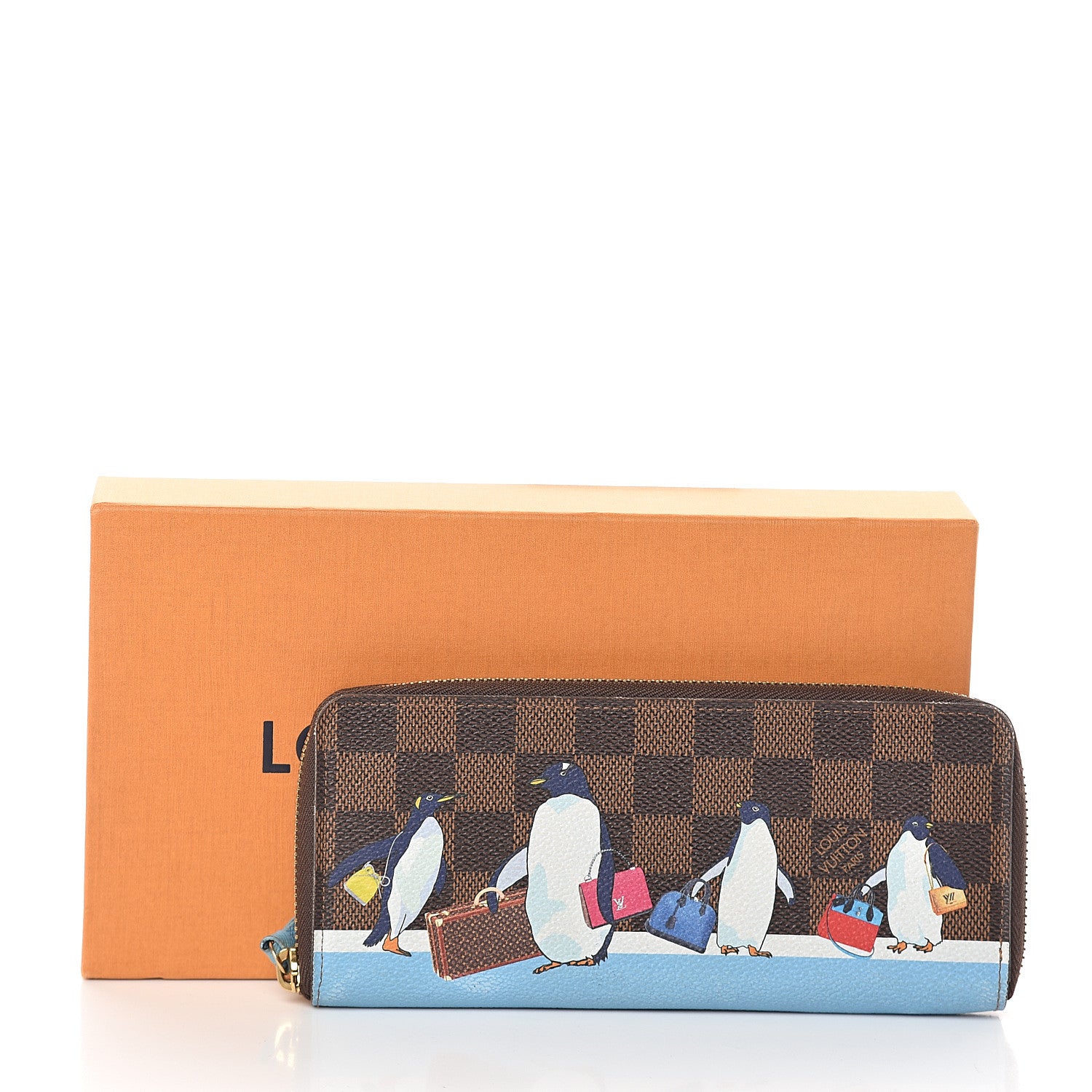 Louis Vuitton Damier Ebene 2017 Christmas Animation Clemence Wallet 6 of 6