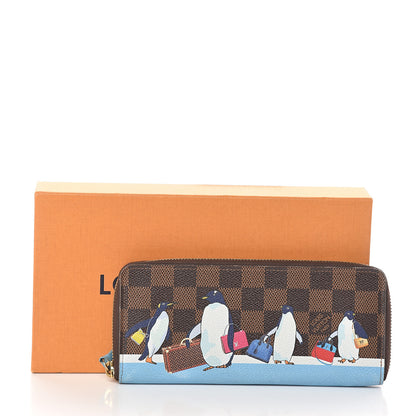 Louis Vuitton Damier Ebene 2017 Christmas Animation Clemence Wallet 6 of 6