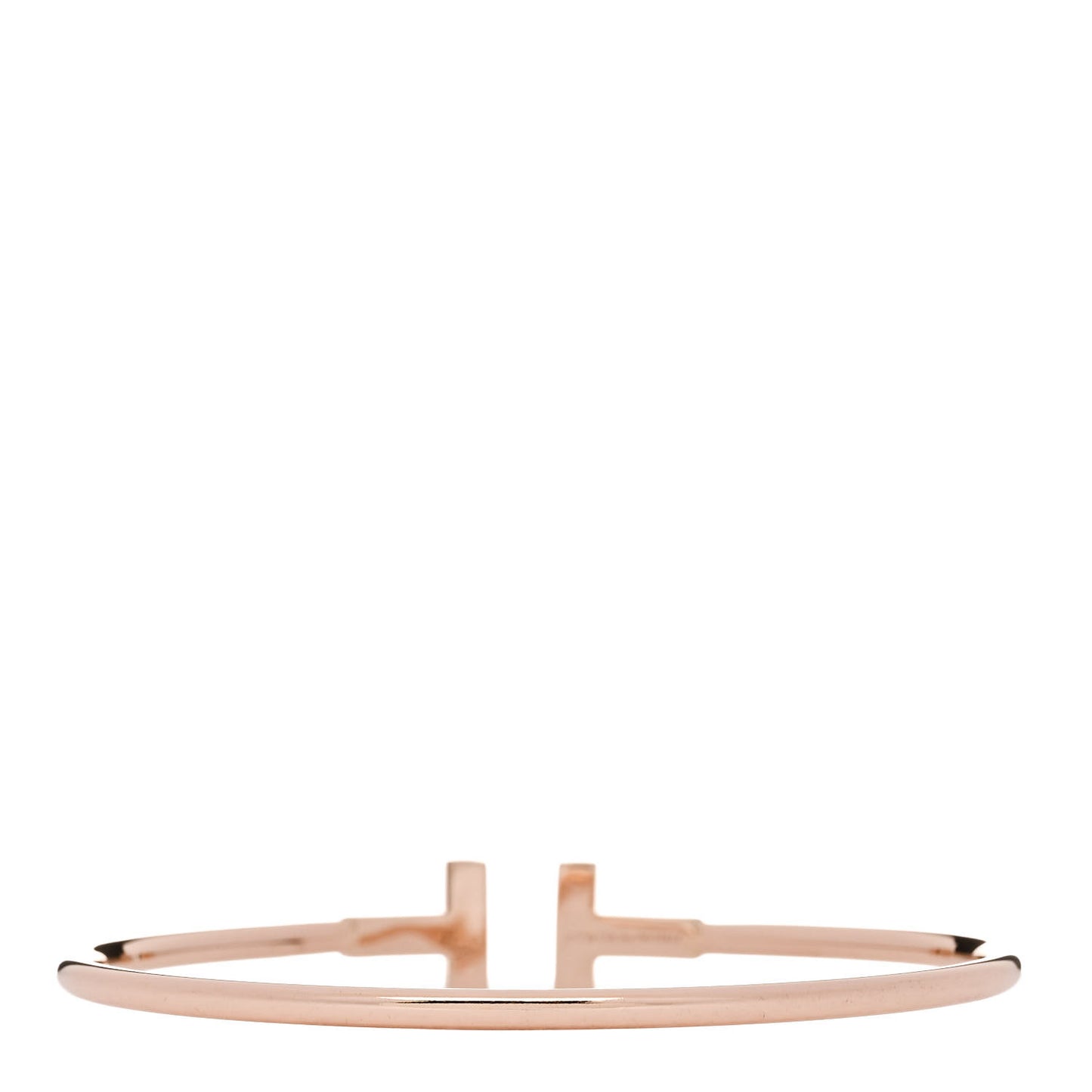 18K Rose Gold Diamond T Wire Bracelet