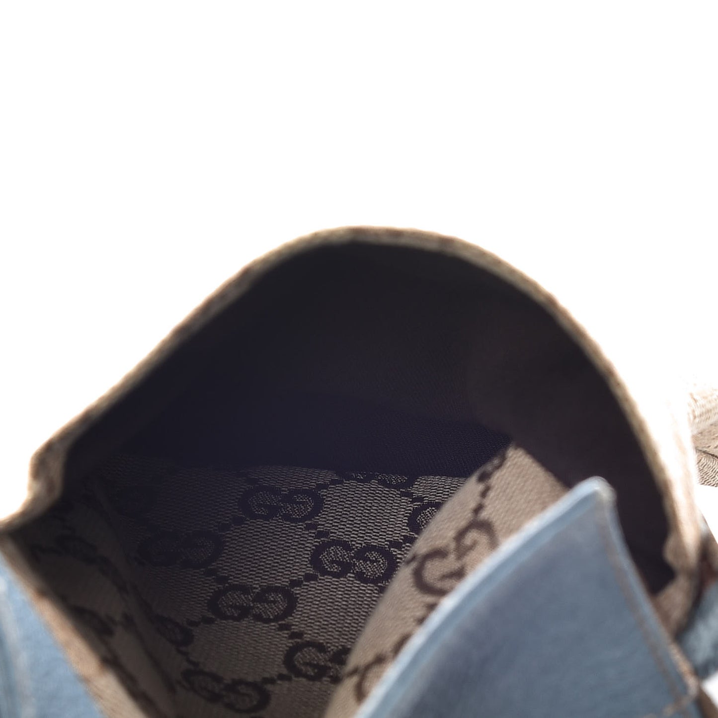 GG Monogram Web Double Pocket Belt Bag Blue