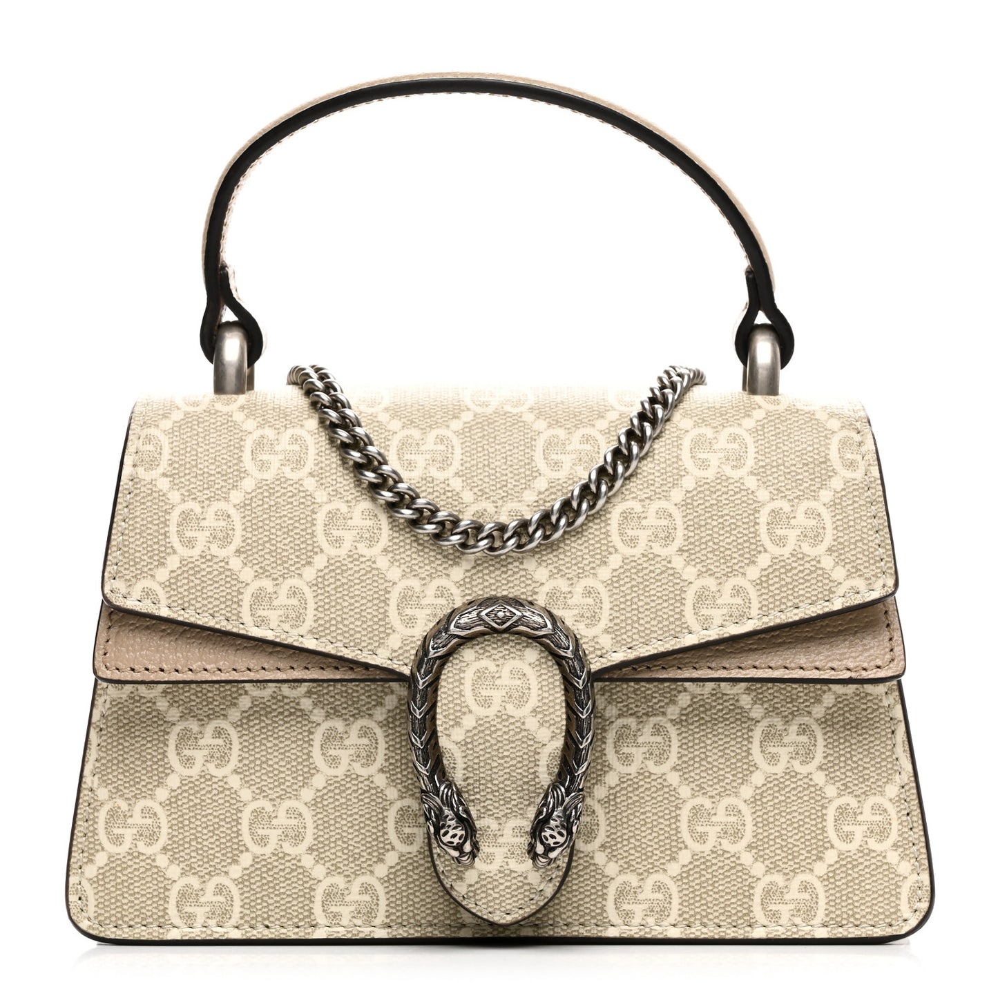 GG Supreme Monogram Mini Dionysus Top Handle Bag Beige Mystic White Oatmeal