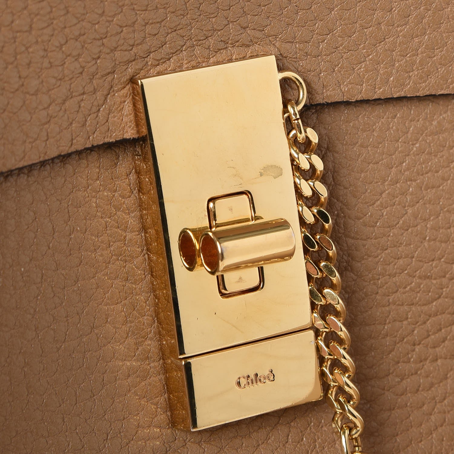 Chloe Grained Lambskin Drew Shoulder Bag Chestnut Cream 5 of 8