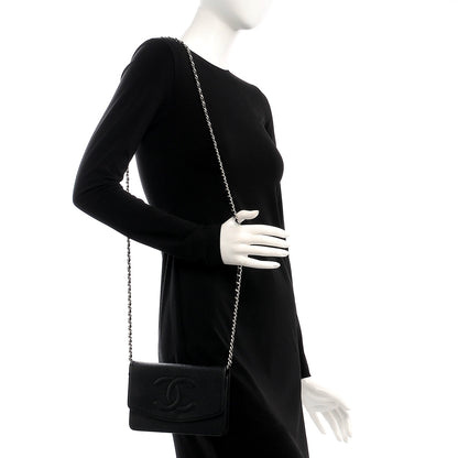 Chanel Caviar Timeless CC Wallet On Chain WOC Black 2 of 11