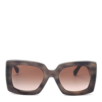 Chanel Acetate Rectangle Sunglasses 5435-A Tortoise 2 of 7