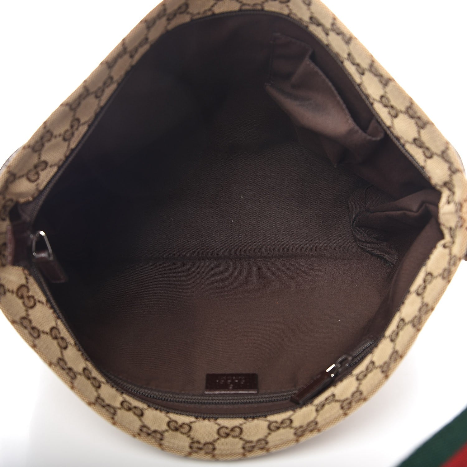 Gucci Monogram Web Medium Flat Messenger Bag Brown 5 of 9