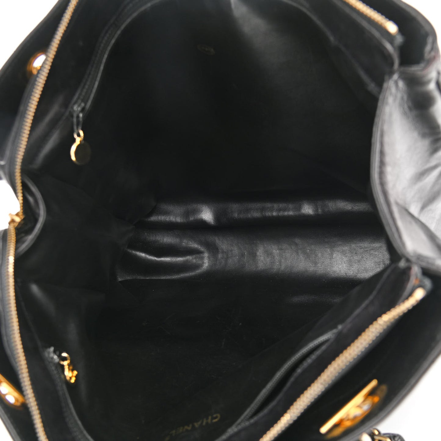 Lambskin Quilted Tote Black
