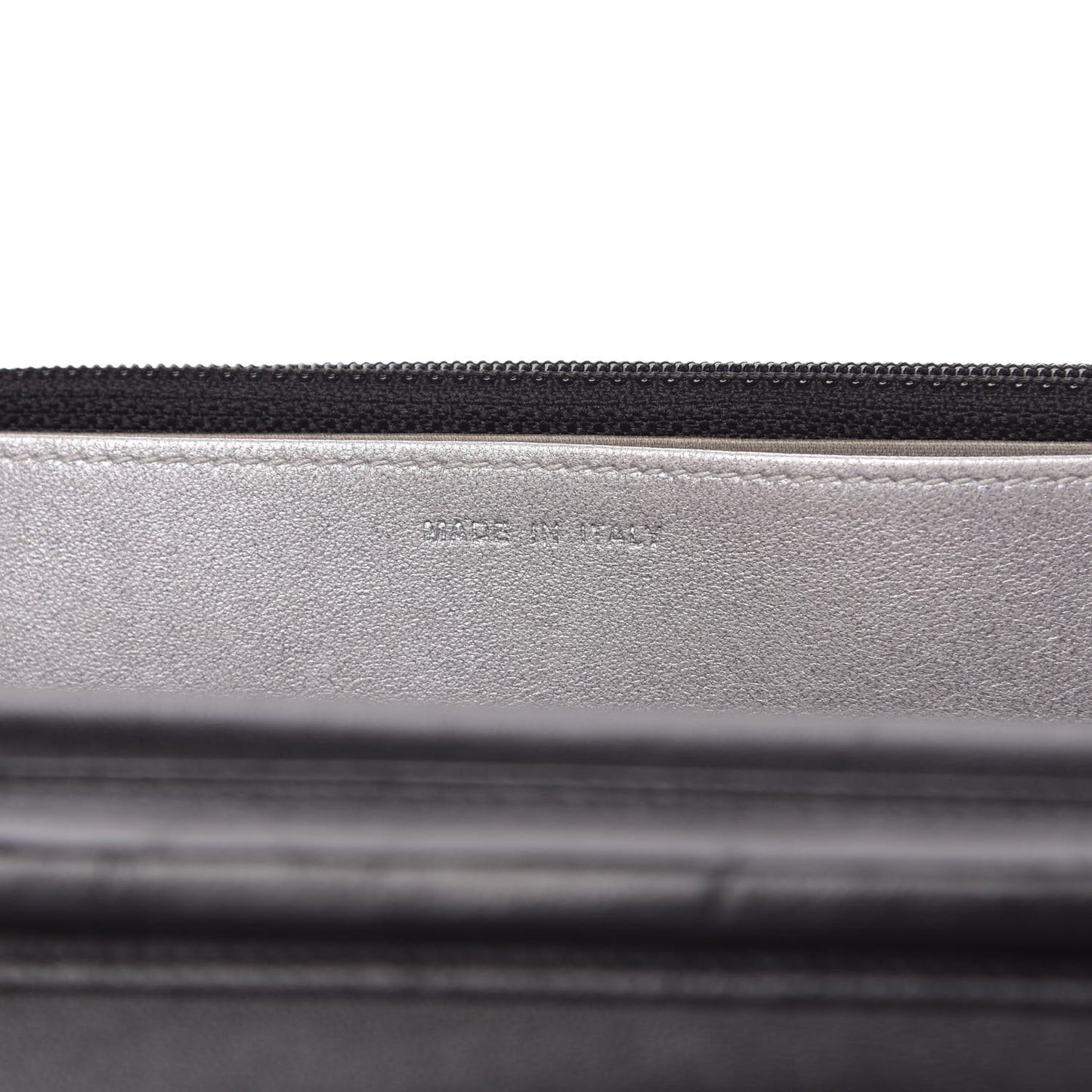 Lambskin Camellia Embossed Wallet on Chain WOC Black