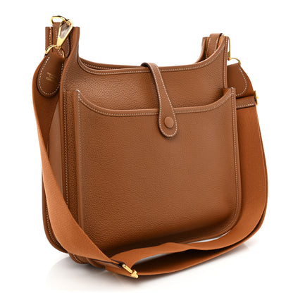Hermes Taurillon Clemence Evelyne III PM Gold 3 of 8