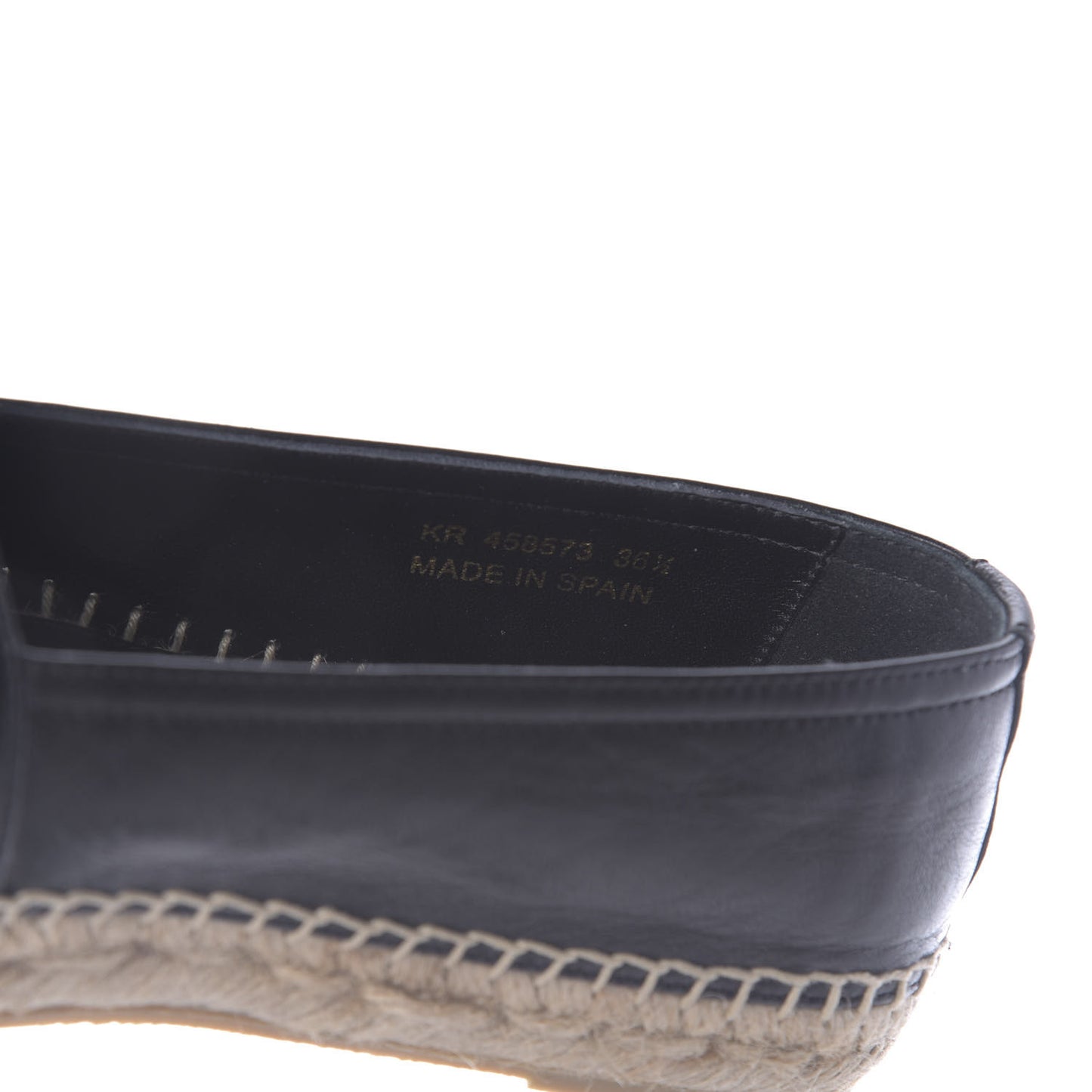 Lambskin Monogram Espadrilles 36.5 Black