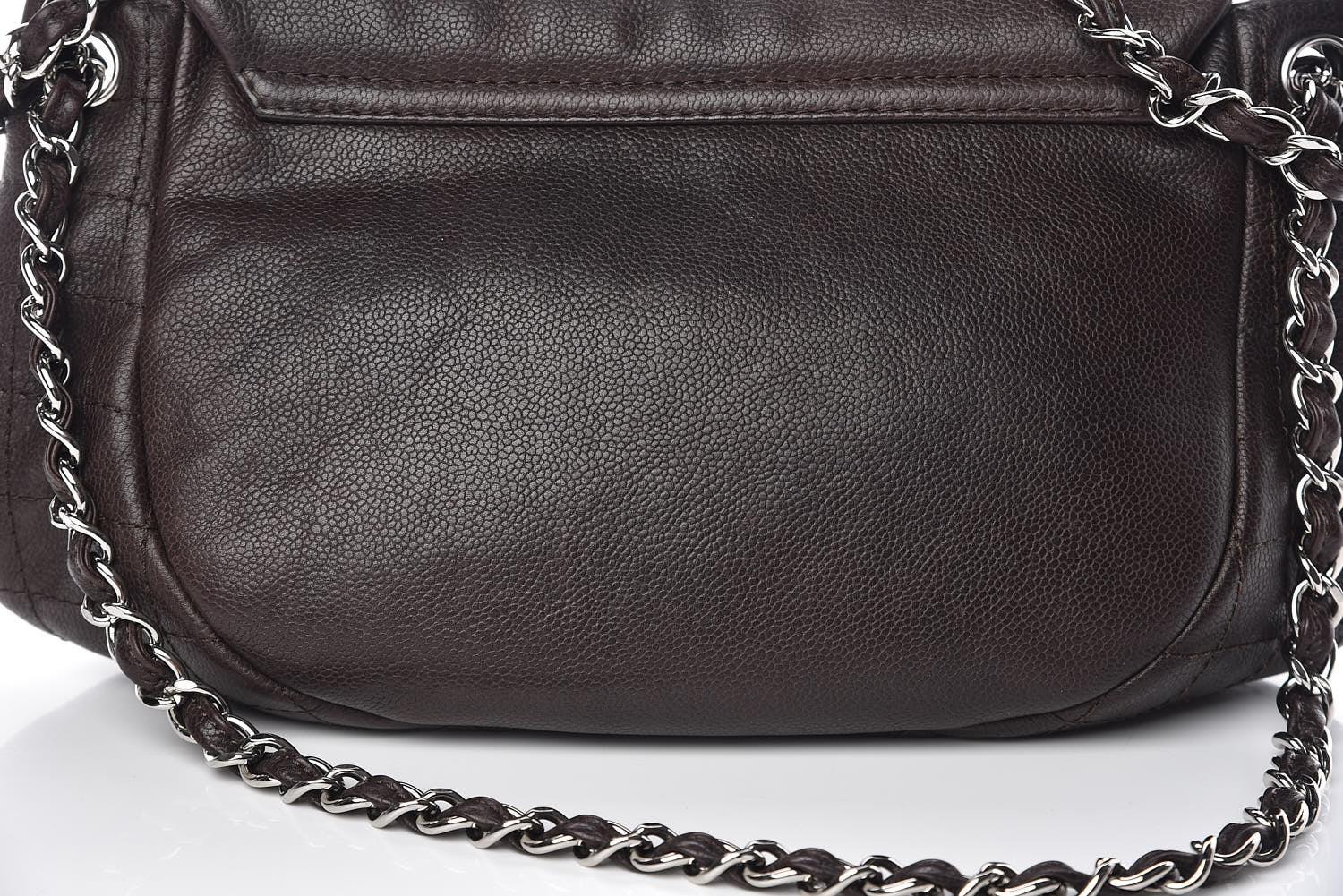 Chanel Caviar Half Moon Large Flap Dark Brown 15 of 15