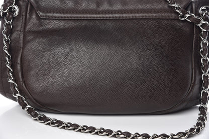 Chanel Caviar Half Moon Large Flap Dark Brown 15 of 15