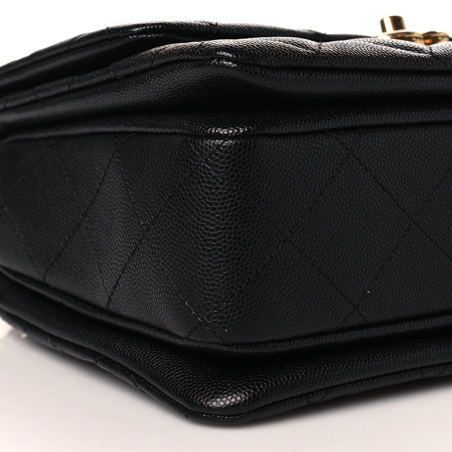 Caviar Quilted Coco First Flap Black