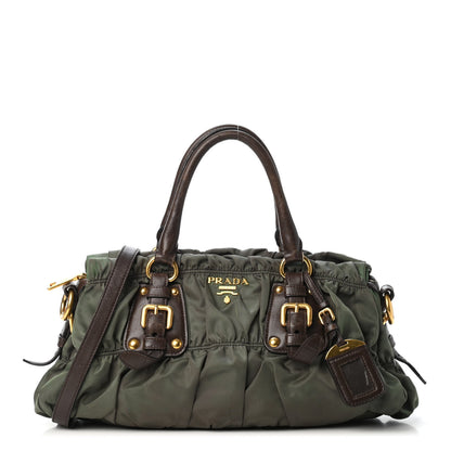Prada Tessuto Nylon Gaufre Shopping Satchel Fumo 1 of 4