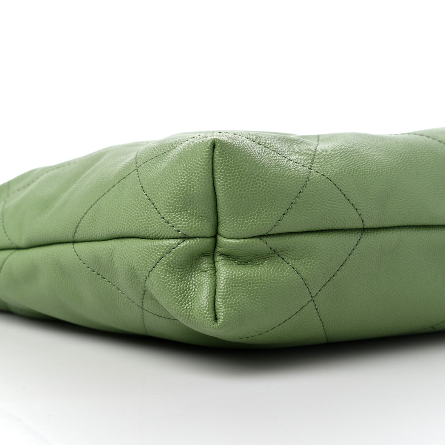 Shiny Caviar Quilted Small Chanel 22 Green