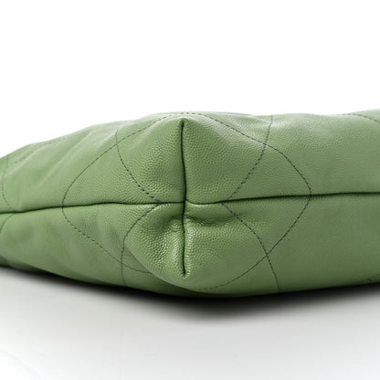Chanel Shiny Caviar Quilted Small Chanel 22 Green 8 of 9