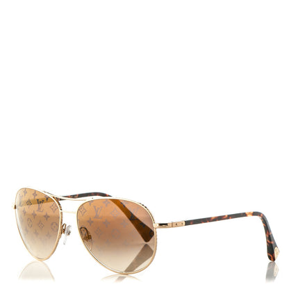 Louis Vuitton Conspiration Pilote Sunglasses Z0164U Gold 1 of 7