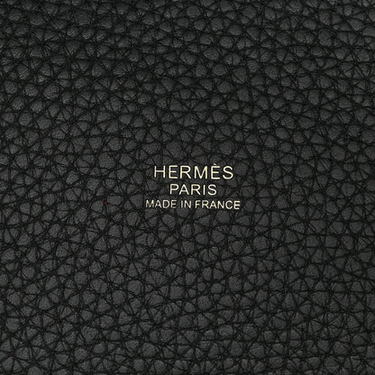 Hermes Taurillon Clemence Casaque Picotin Lock  18 PM Vert Bosphore Deep Bleu 6 of 11