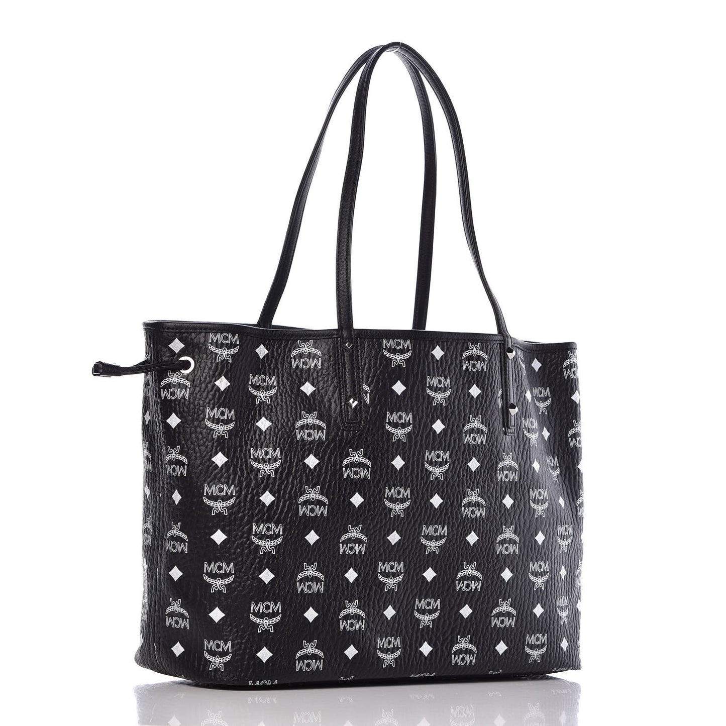 Visetos Medium Reversible Shopper Tote Black