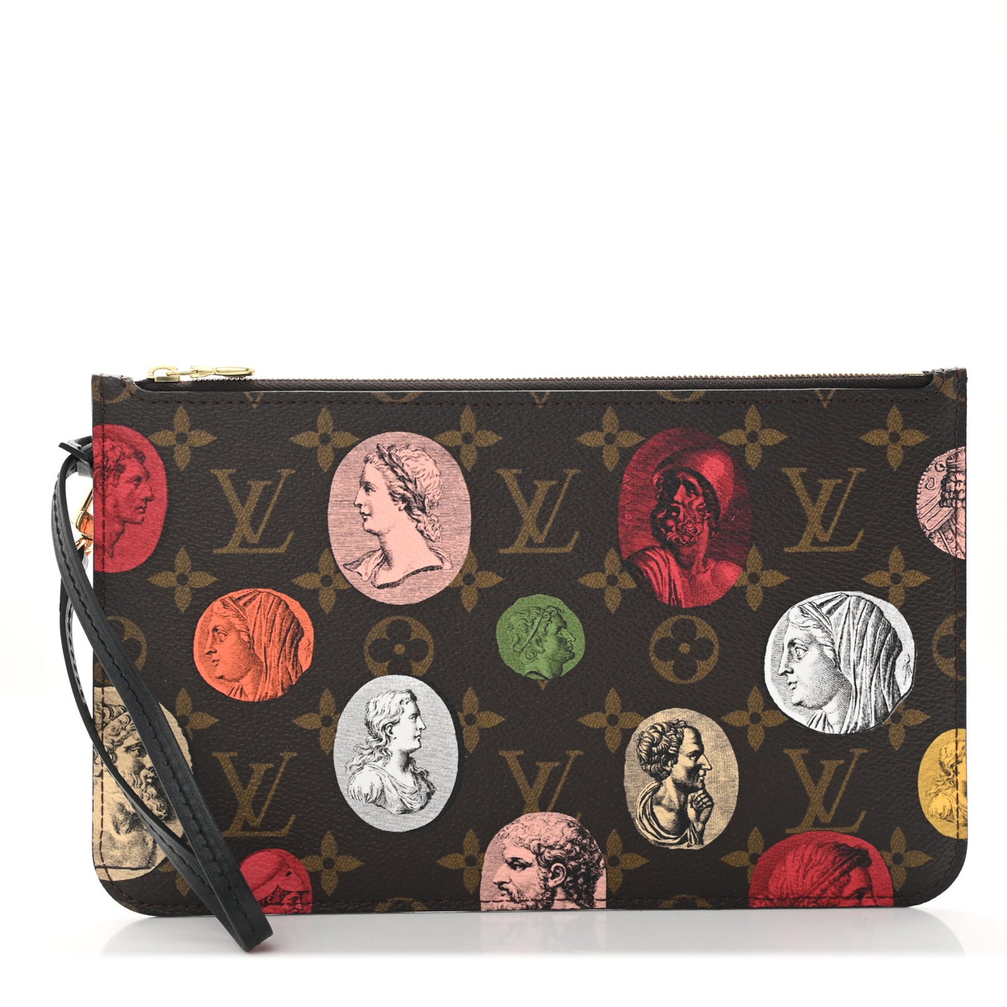 X FORNASETTI Monogram Cameo Neverfull MM GM Pochette