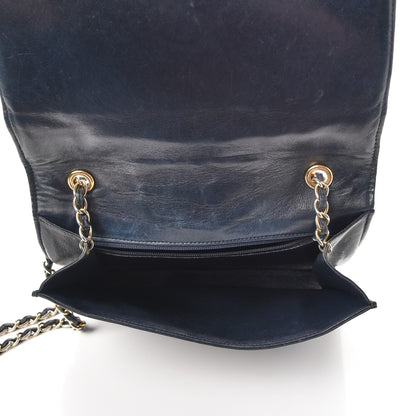Chanel Lambskin Quilted CC Small Single Flap Navy 5 of 9