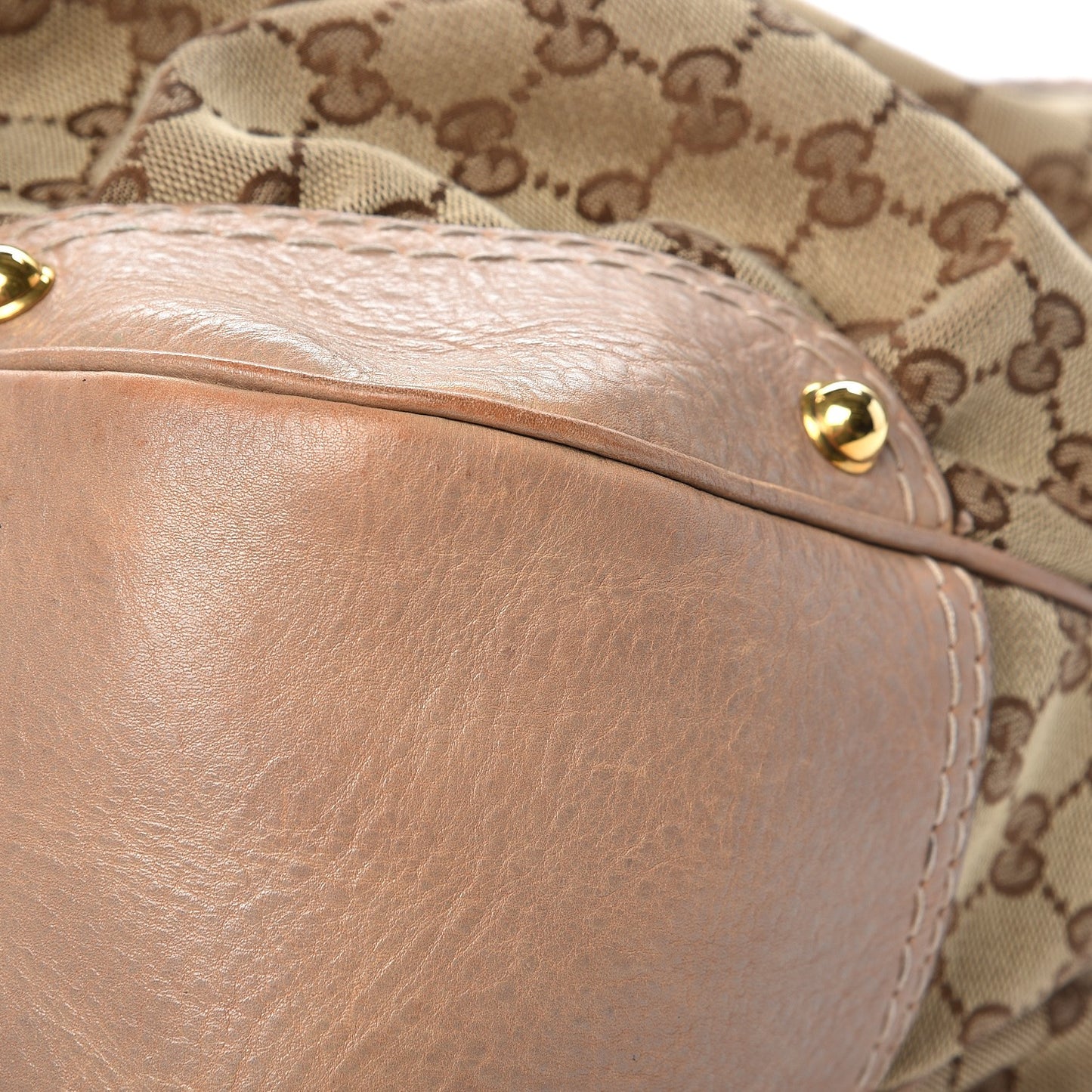 Monogram Large Jockey Hobo Beige