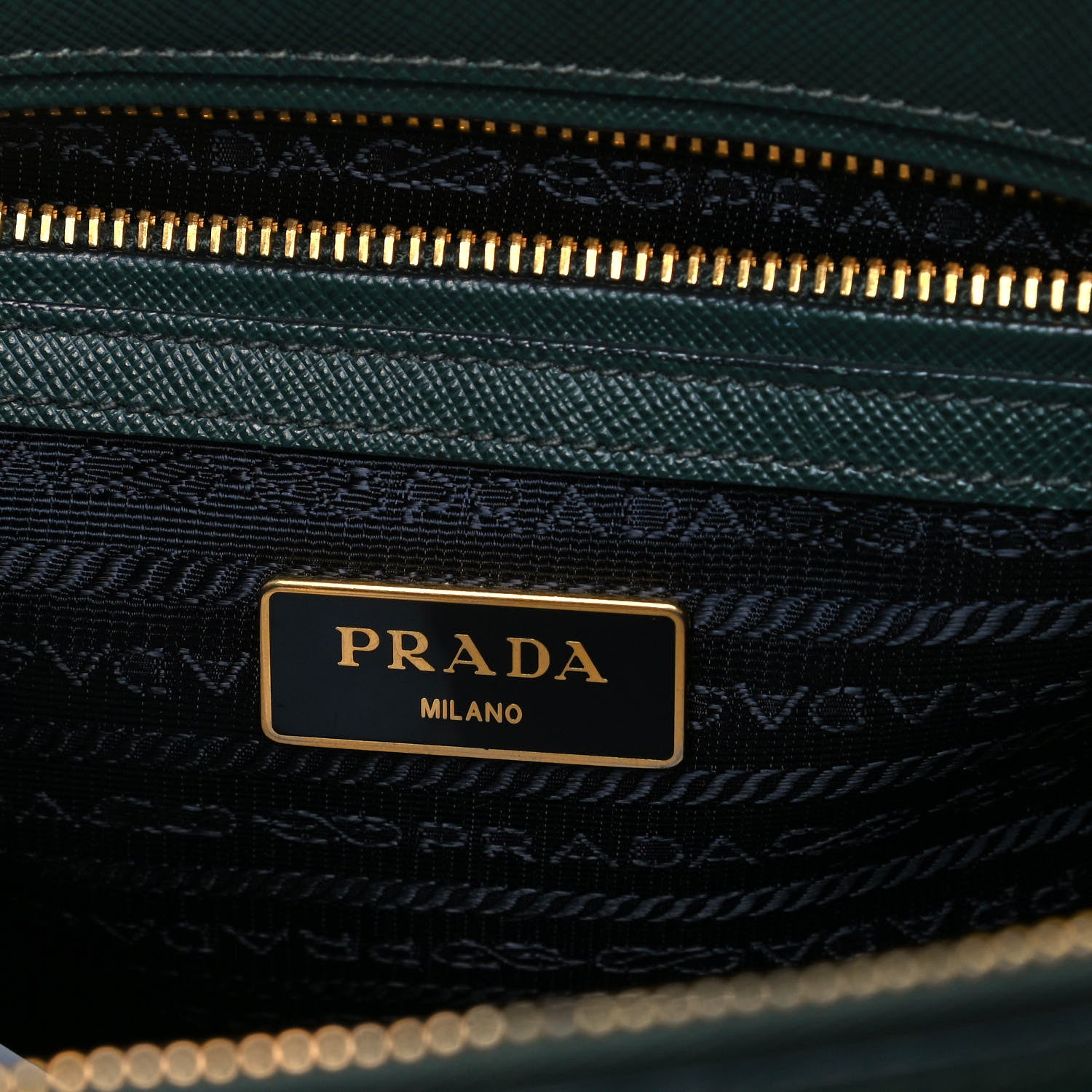 Prada Saffiano Small Galleria Double Zip Tote Smeraldo 6 of 9