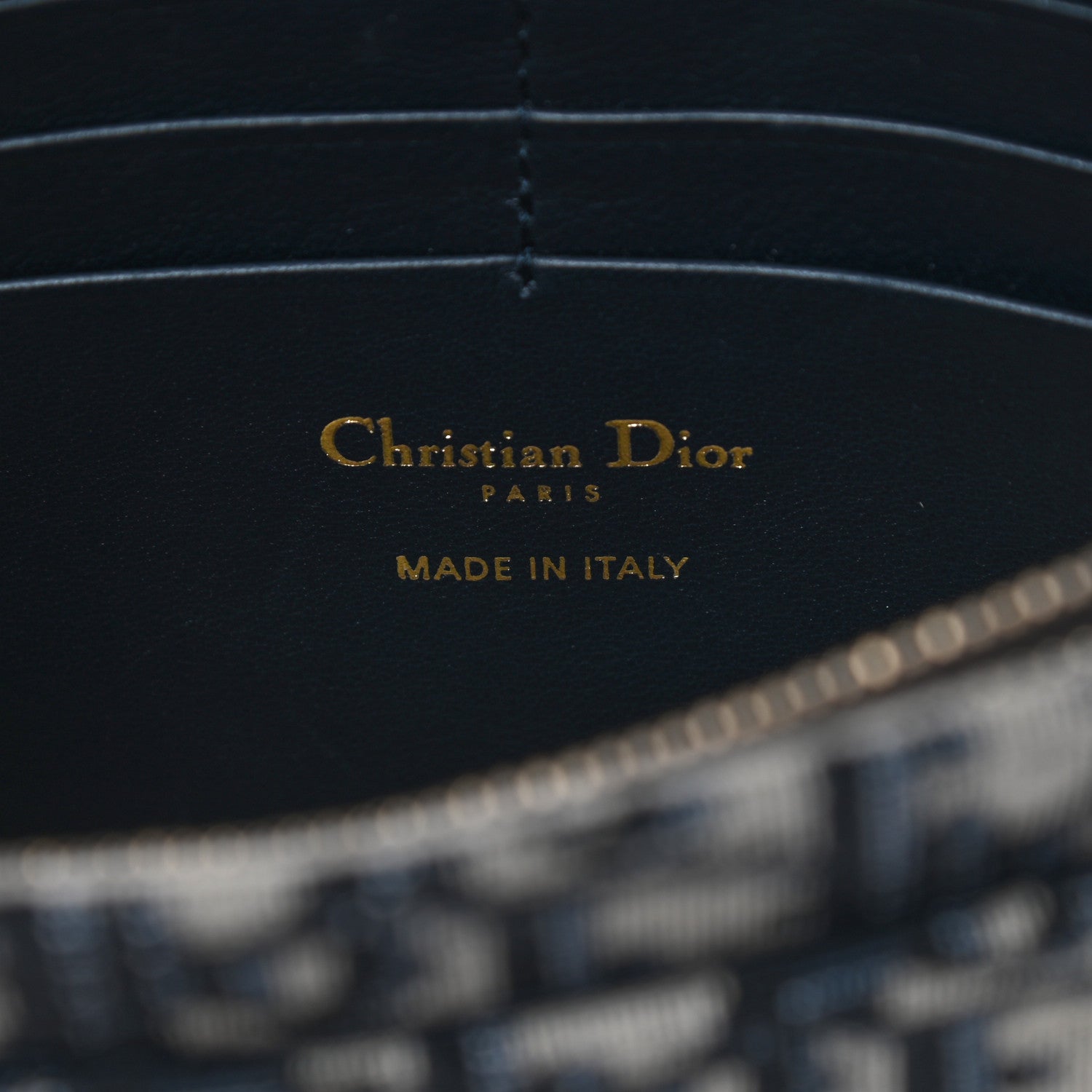 Christian Dior Oblique Saddle Chain Pouch Blue 6 of 8