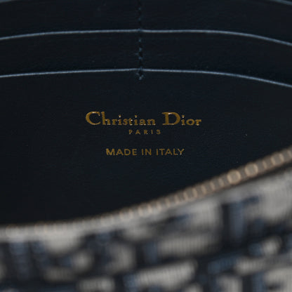 Christian Dior Oblique Saddle Chain Pouch Blue 6 of 8