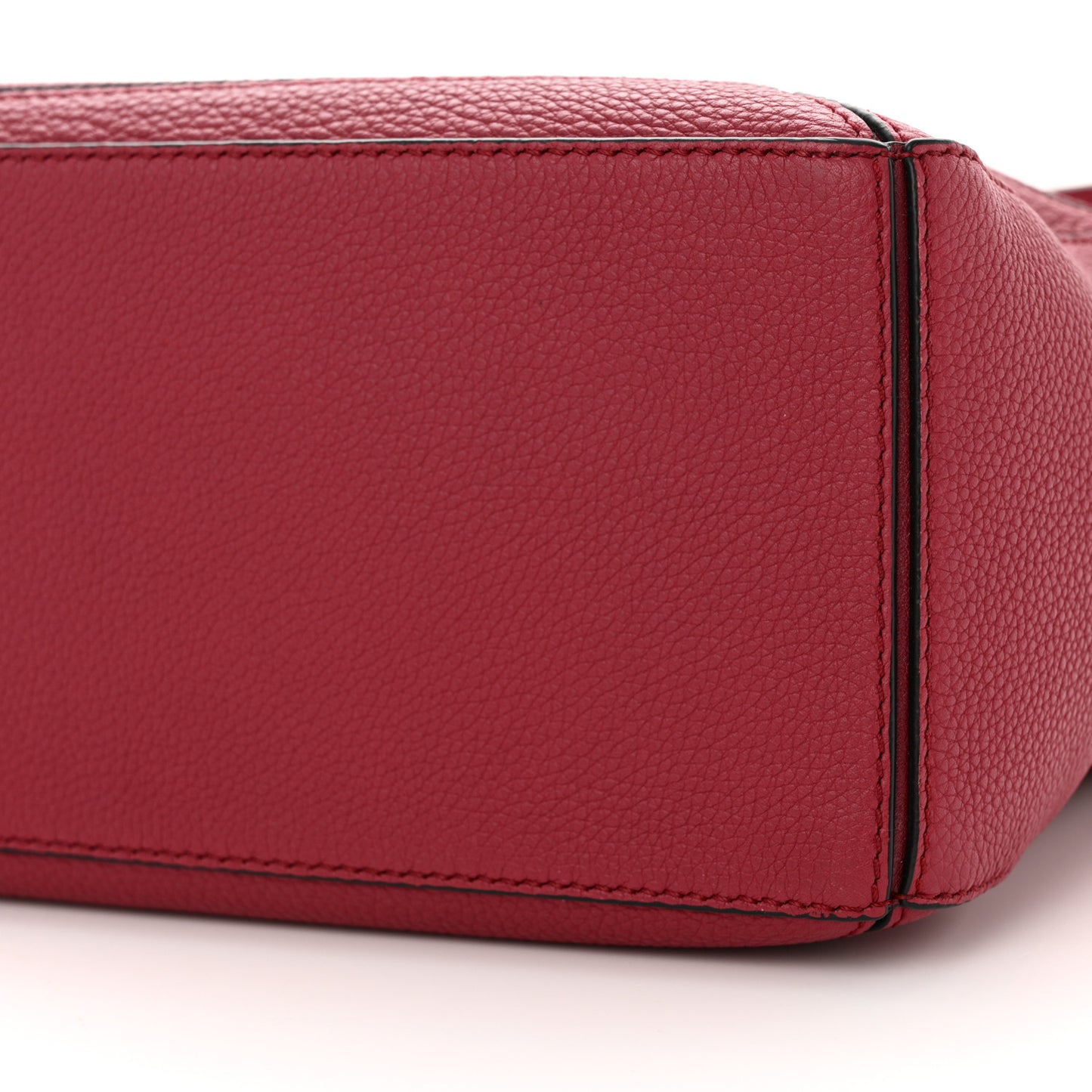 Calfskin Small Puzzle Bag Raspberry
