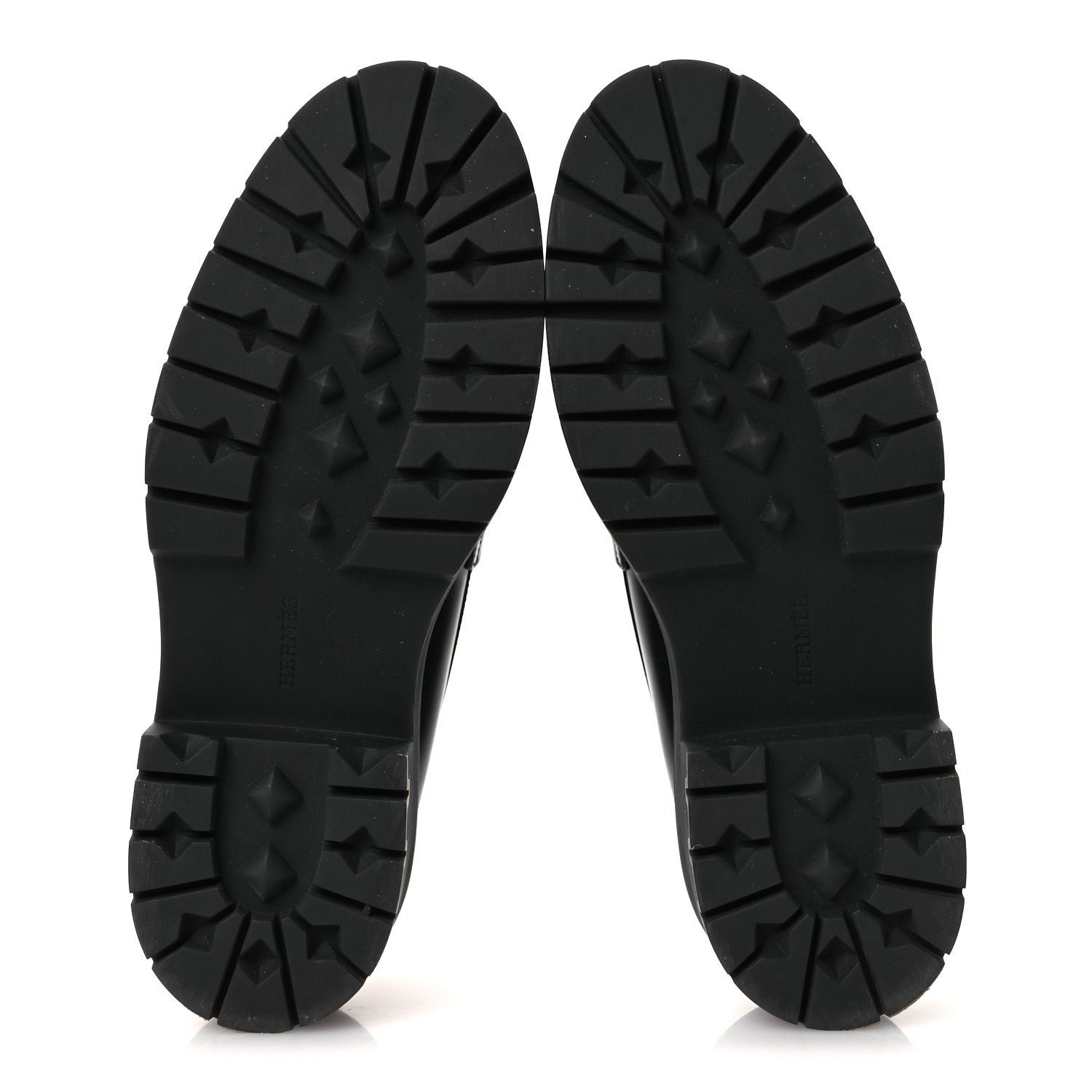 Hermes Glazed Calfskin Womens Hitch Loafers 38 Black 7 of 12