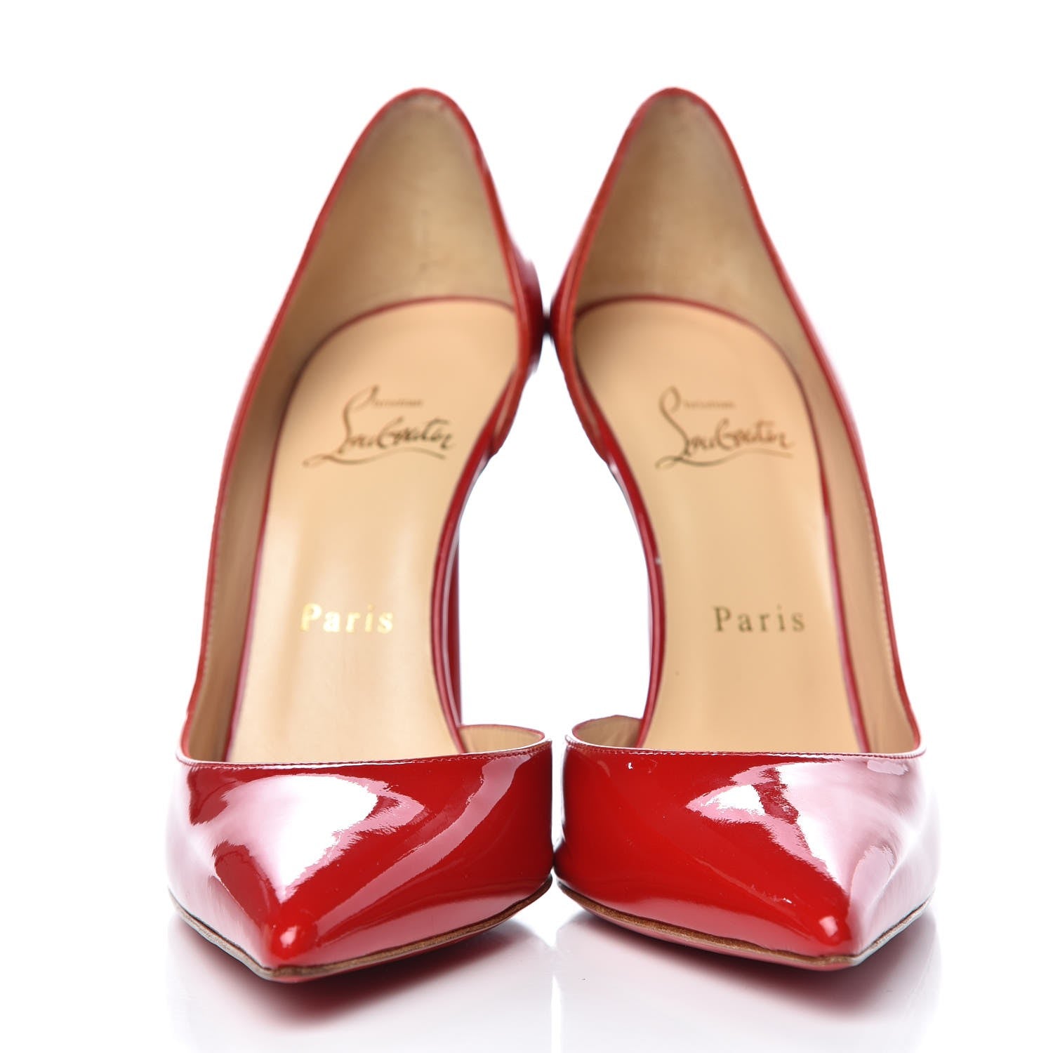 Christian Louboutin Patent Iriza 100 Pumps 37.5 Fraise 2 of 8