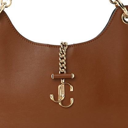 Jimmy Choo Calfskin Varenne Small Hobo Dark Tan 7 of 10