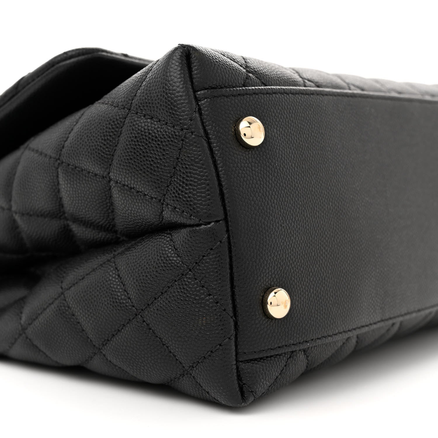 Chanel Caviar Quilted Small Coco Handle Flap Black 9 of 11