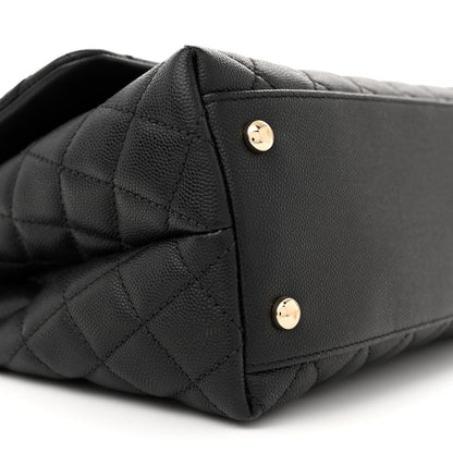 Chanel Caviar Quilted Small Coco Handle Flap Black 9 of 11