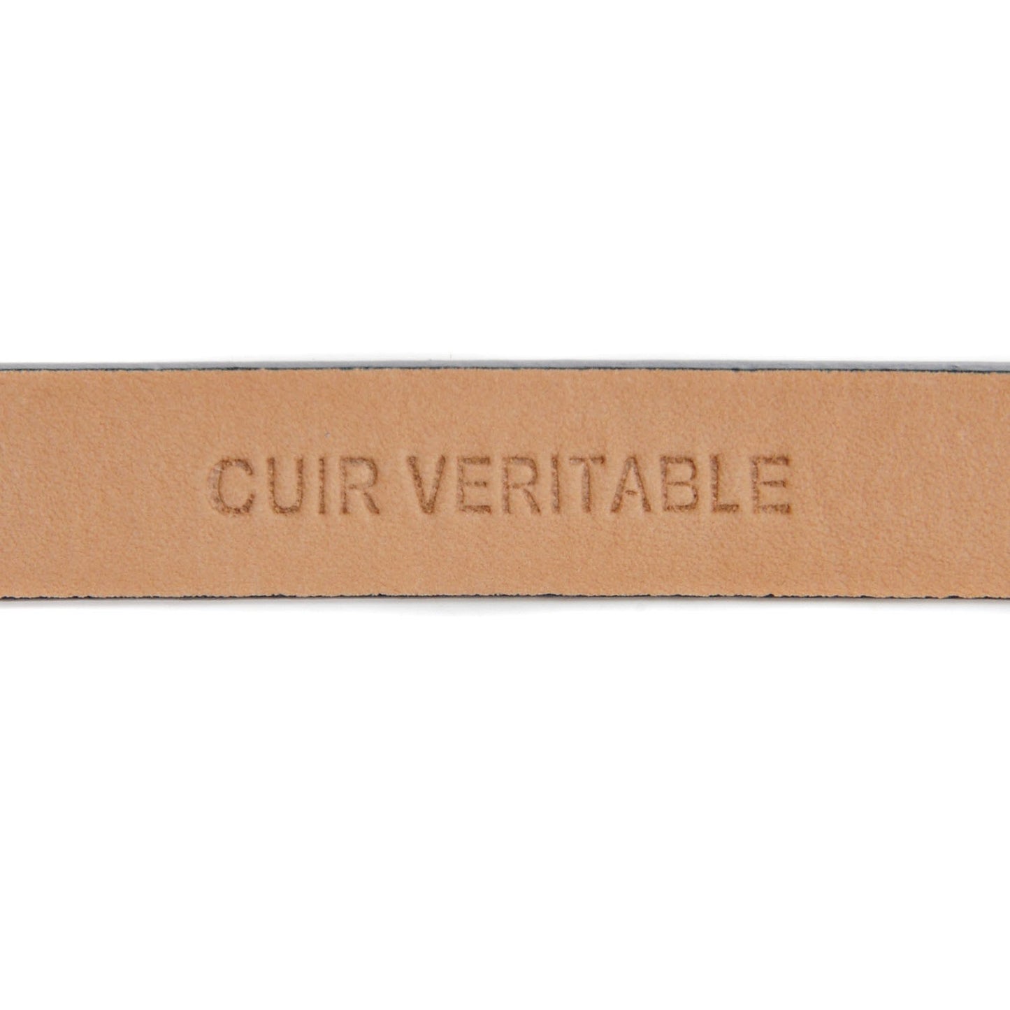 Leather CC Logo Skinny Belt 80 32 Navy Blue