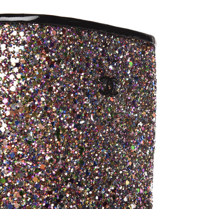 Chanel Glitter Patent Calfskin Cap Toe Fantasy High Boots 40 Multicolor Black 5 of 9