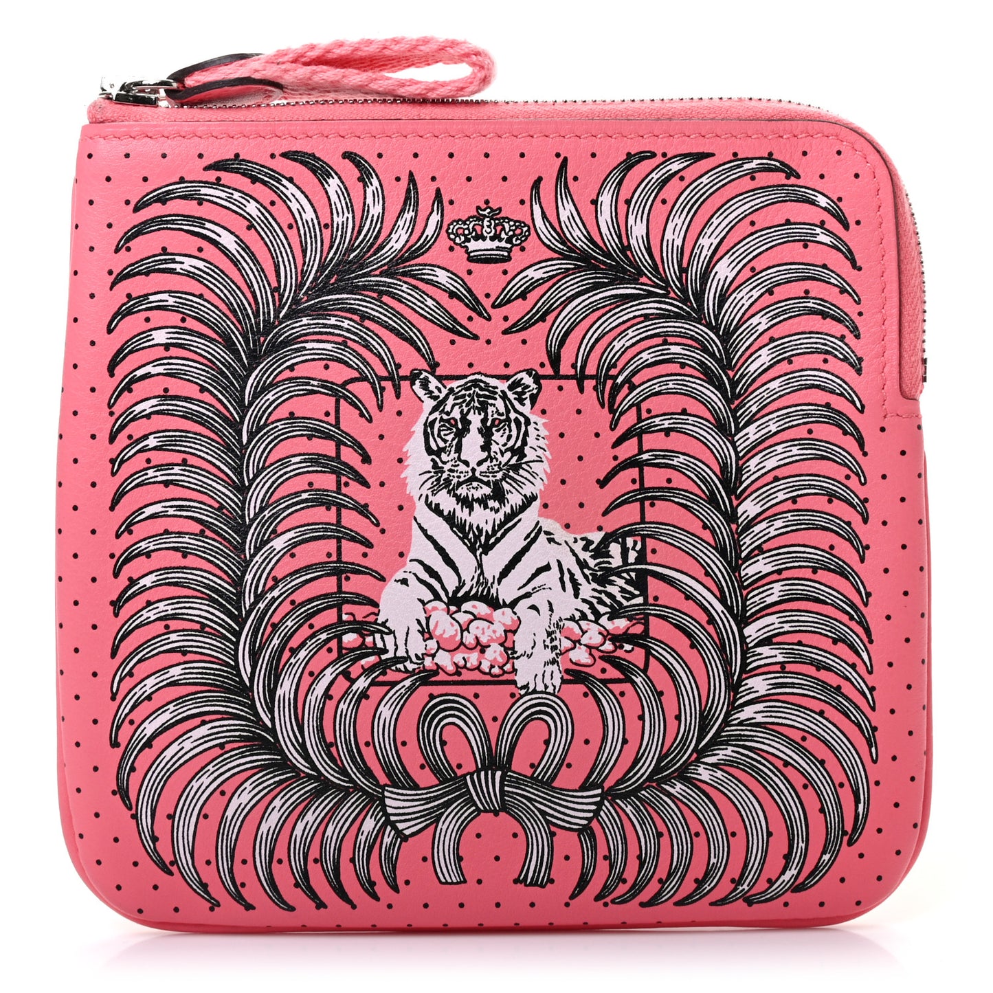 Swift Tigre Royal Bandana Carre Pocket Pouch Rose Ete