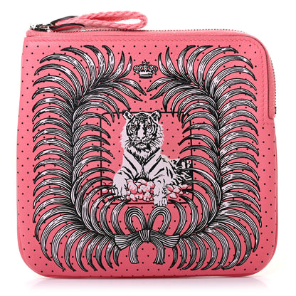 Hermes Swift Tigre Royal Bandana Carre Pocket Pouch Rose Ete 1 of 7