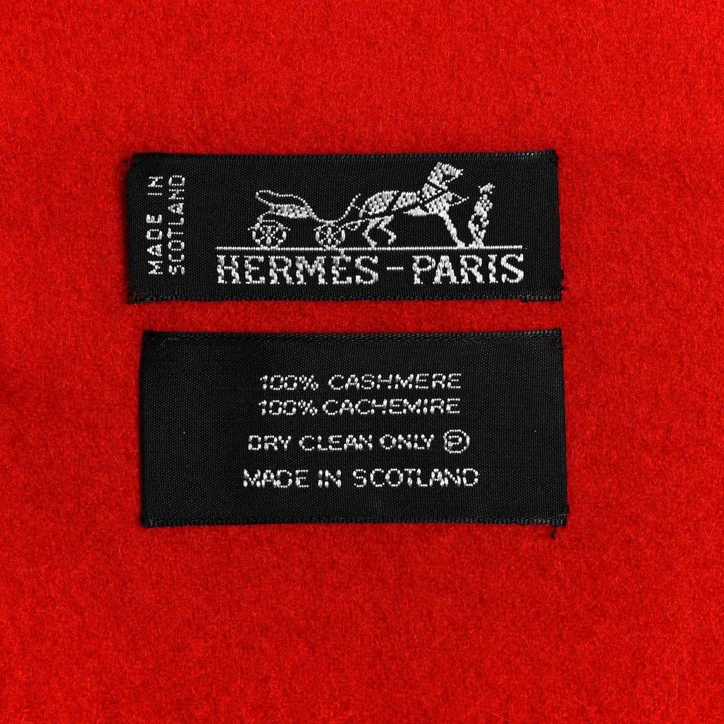 Cashmere Fringe Scarf Red